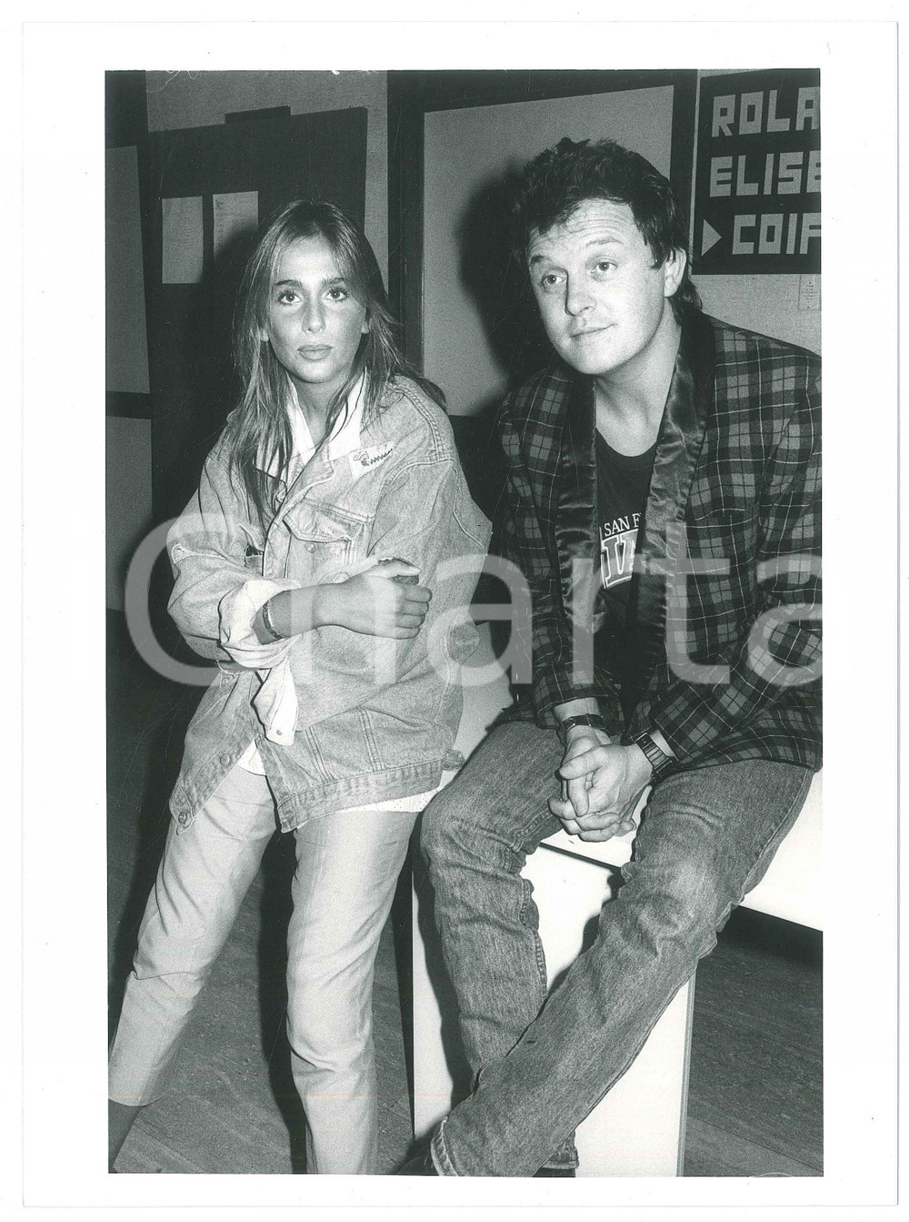 Fotografia d epoca originale 1983 FESTIVAL DI SANREMO Zucchero FORNACIARI Giorgia FIORIO Foto 17x24 cm 1