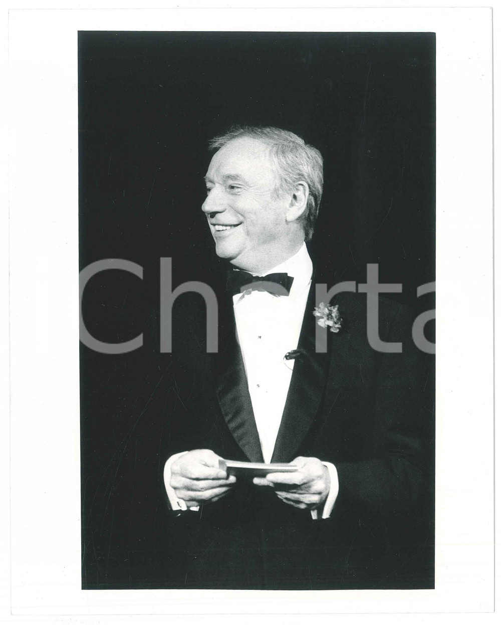 Fotografia d epoca originale 1989 FESTIVAL DI CANNES Yves MONTAND Ritratto attore  Foto 20x25 cm 2 1