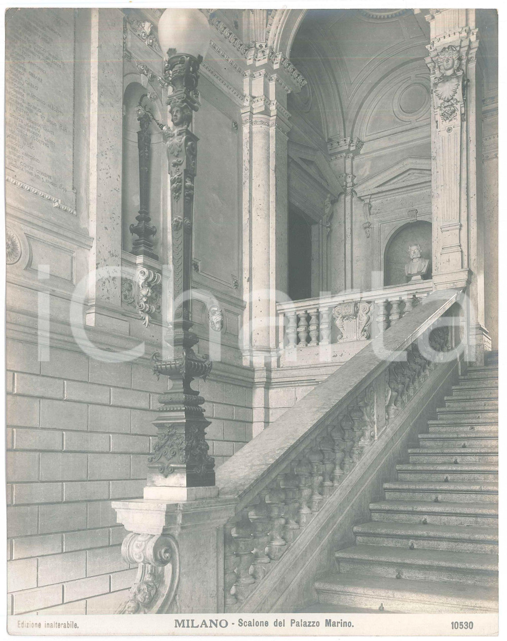 Fotografia d epoca originale 1920 ca MILANO Scalone di Palazzo Marino  Foto seriale 10530  19x24 cm 1