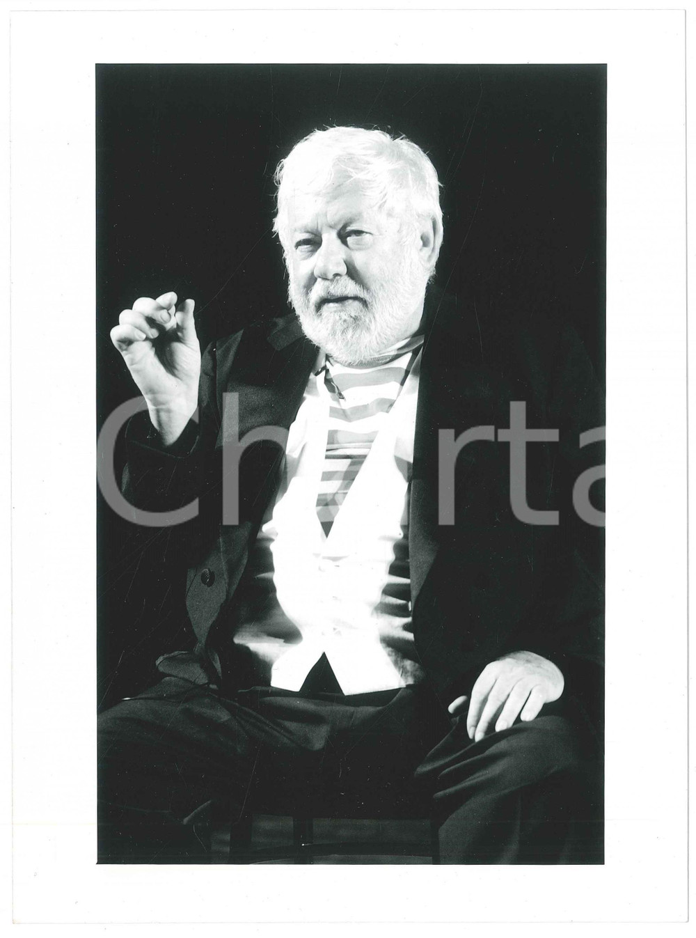 Fotografia d epoca originale 2000 TEATRO Delirio di un povero vecchio  Paolo VILLAGGIO Foto 17x23 cm 1 1