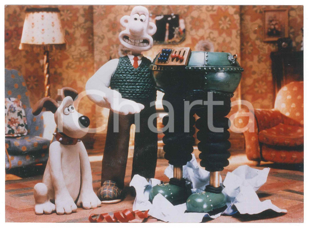 Fotografia d epoca originale 1993 CINEMA  WALLACE AND GROMIT The wrong trousers di Nick PARK Foto 17x12 cm 1