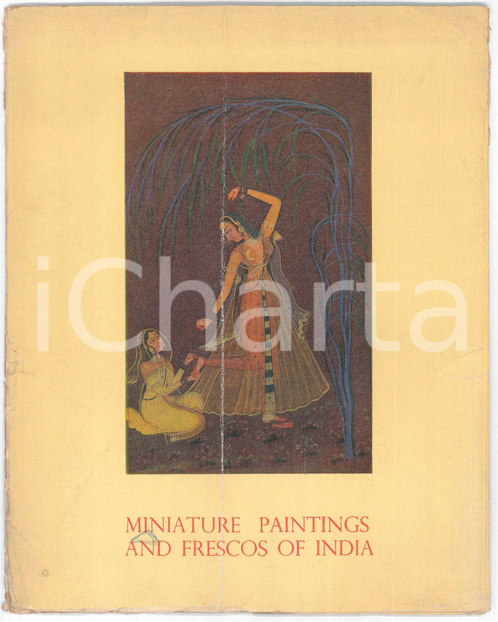 Materiale pubblicitario d’epoca 1980 ca TOURISM INDIA Miniature paintings and frescos of India 6 Tavole 1