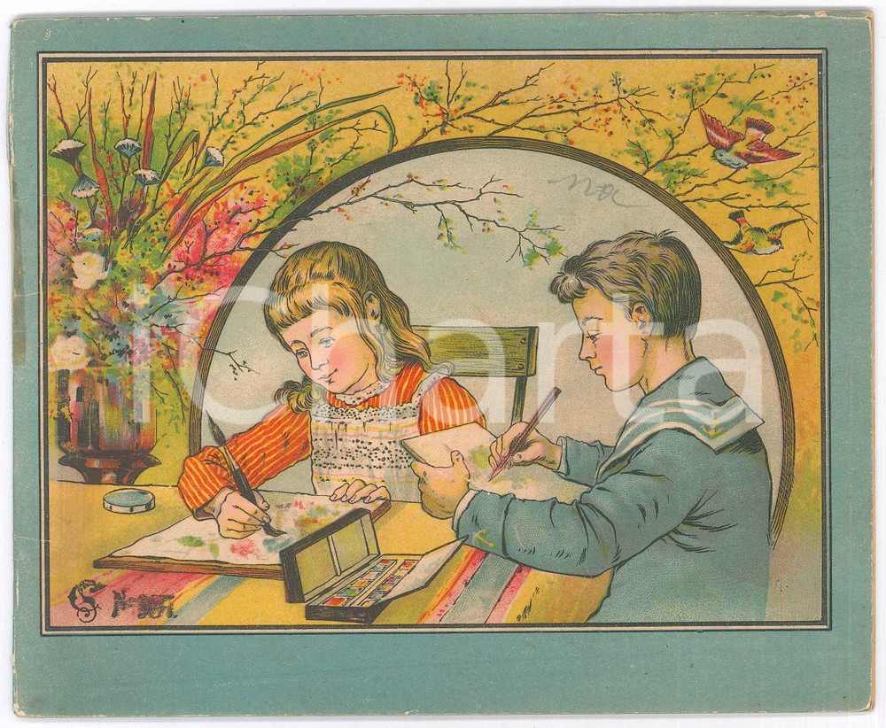 Libro, pubblicazione d epoca 1925 ca INFANZIA Libro da colorare  Coloring book  12 pagg.  20x16 cm 1