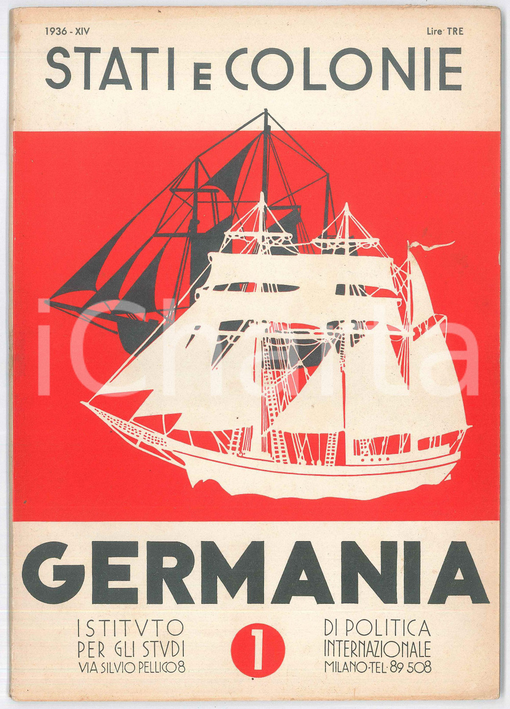 Giornale, rivista storica 1936 STATI E COLONIE  GERMANIA  Rivista nÂ° 1  40 pp. 1