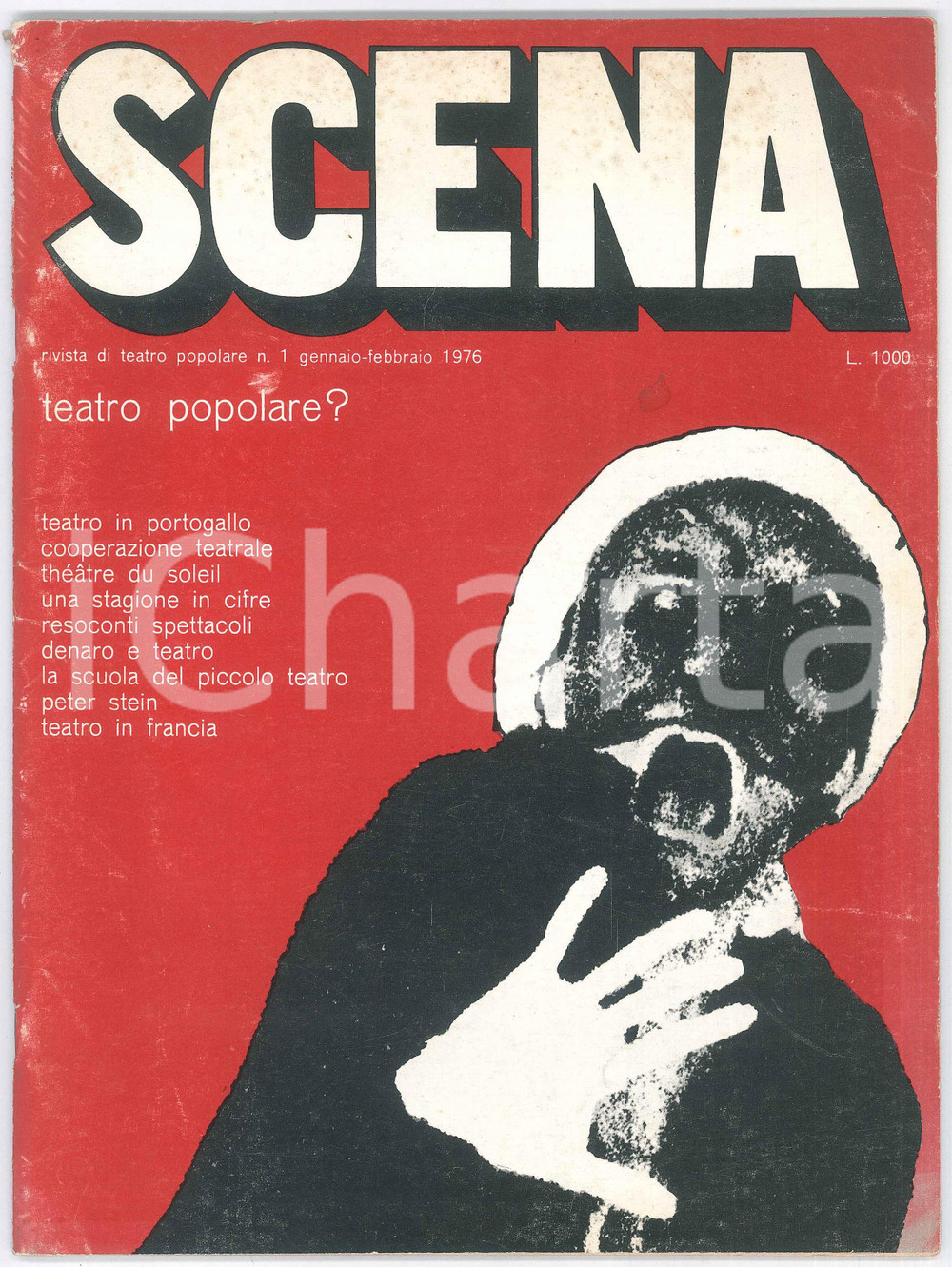 Giornale, rivista storica 1976 SCENA Teatro Popolare  Intervista a Peter STEIN Rivista anno I nÂ° 1 1