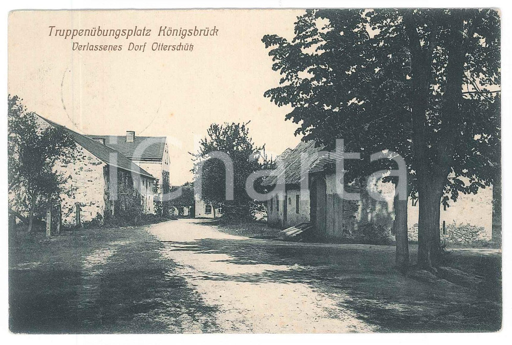 1911 KONIGSBRUCK (D) Truppenübungsplatz - Verlasses Dorf Otterschutz *Postcard