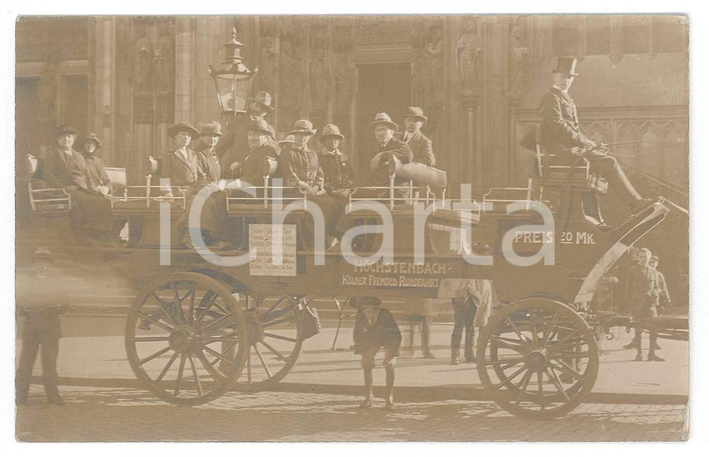 Fotografia d epoca originale 1921 KOHLN  HOCHSTENBACHS KÃ¶lner  FremdenRundfahrt  Omnibus  Foto 14x9 cm 1