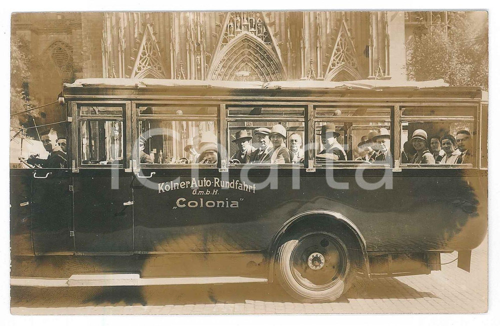 Fotografia d epoca originale 1920 ca KOHLN D KÃ¶lner AutoRundfahrt COLONIA  Auto con passeggeri Foto 1