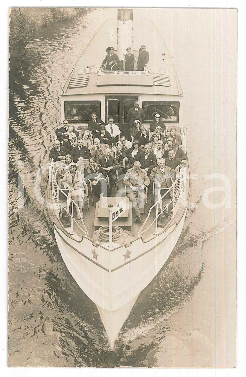 Fotografia d epoca originale 1933 GERMANIA  Gita in battello  Foto costume 9x14 cm 1