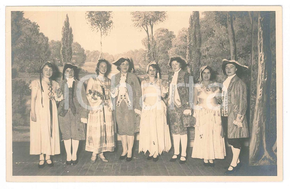 Fotografia d epoca originale 1930 ca GERMANIA  TEATRO Amatoriale  Attori sul palco Foto 14x9 cm 1