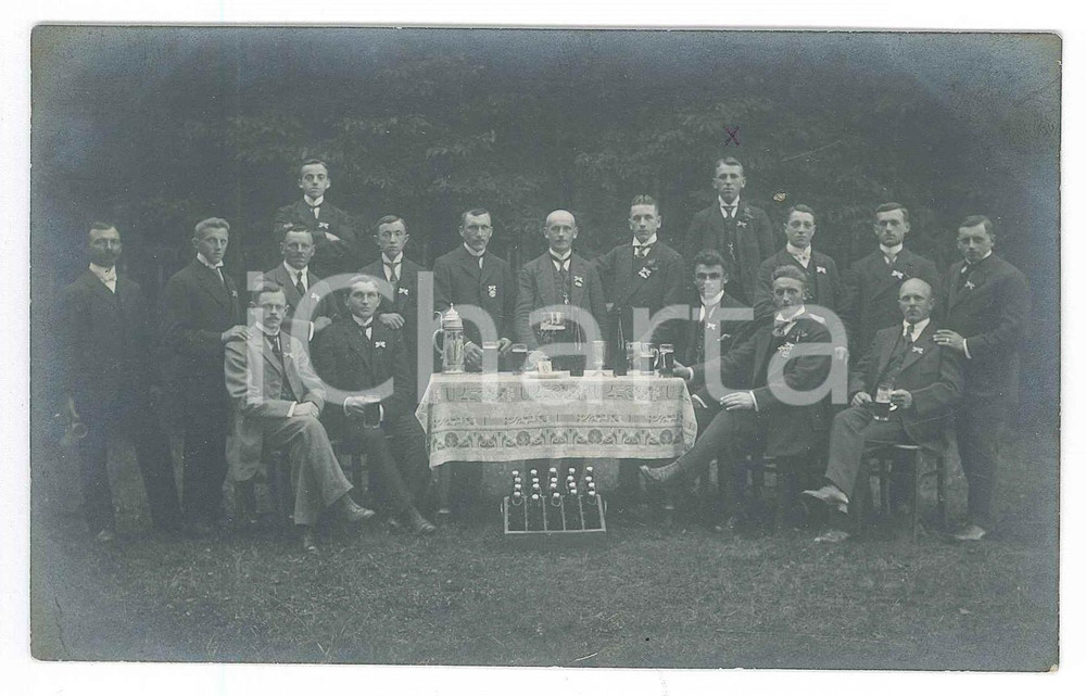 Fotografia d epoca originale 1925 ca WALDKIRCHEN D Gesangverein  Gruppo di canto  Raduno Foto 14x9 1