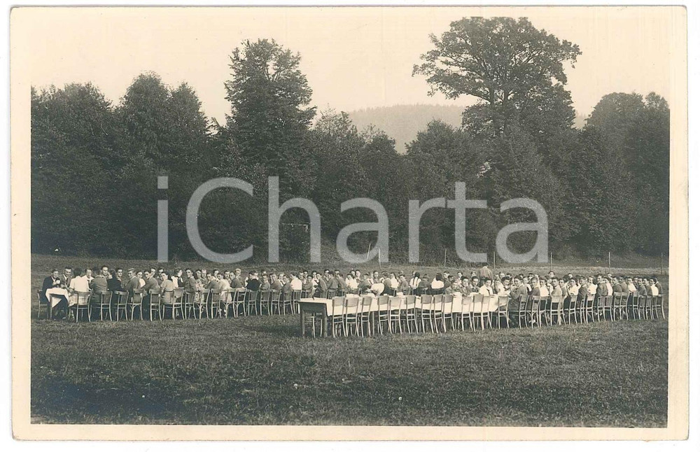 Fotografia d epoca originale 1925 ca GROÃŸNEUHAUSEN D Grande pranzo giovanile  Raduno 2 Foto 14x9 1