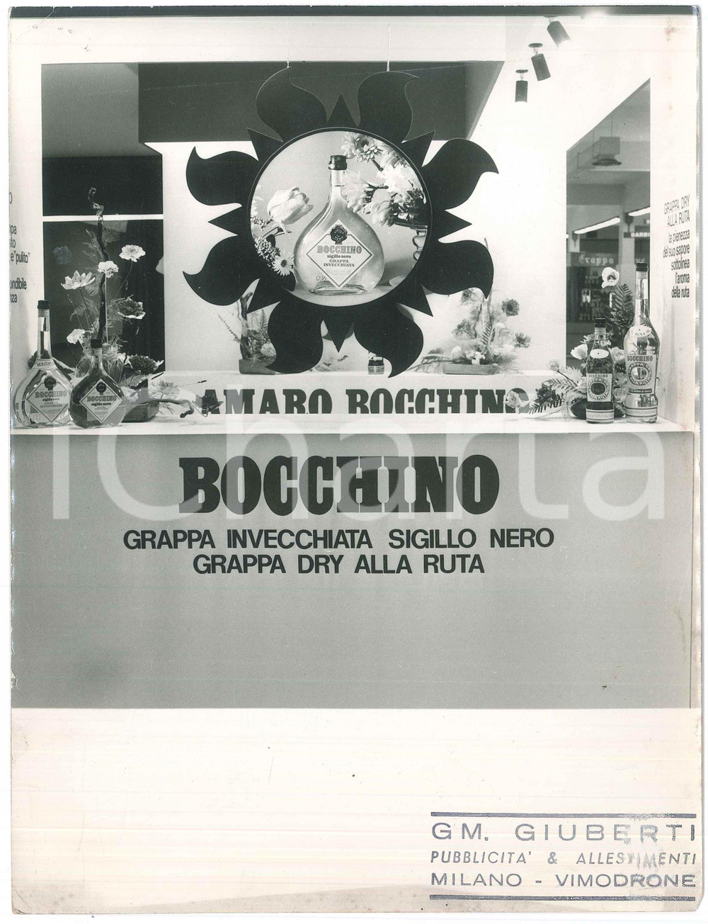Fotografia d epoca originale 1971 FIERA DI MILANO ? Stand GRAPPA BOCCHINO Foto 18x24 cm 2 1
