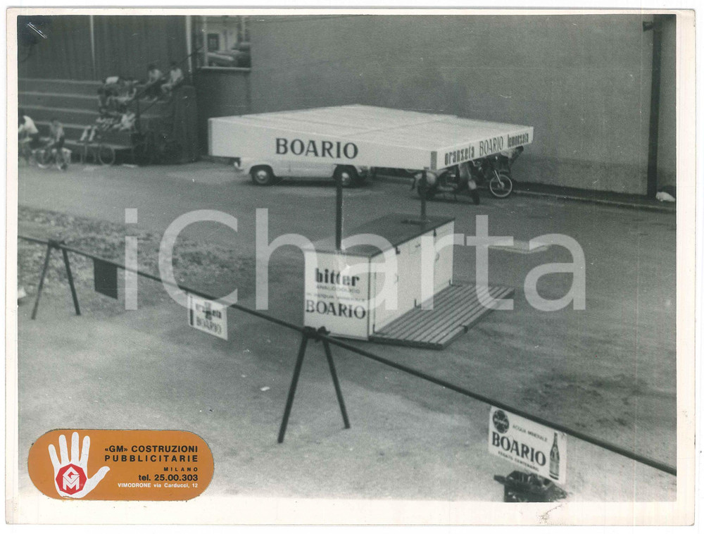 Fotografia d epoca originale 1965 ca ACQUA BOARIO Chiosco ORANZETA Lemonzeta BITTER Foto 24x18 cm 1