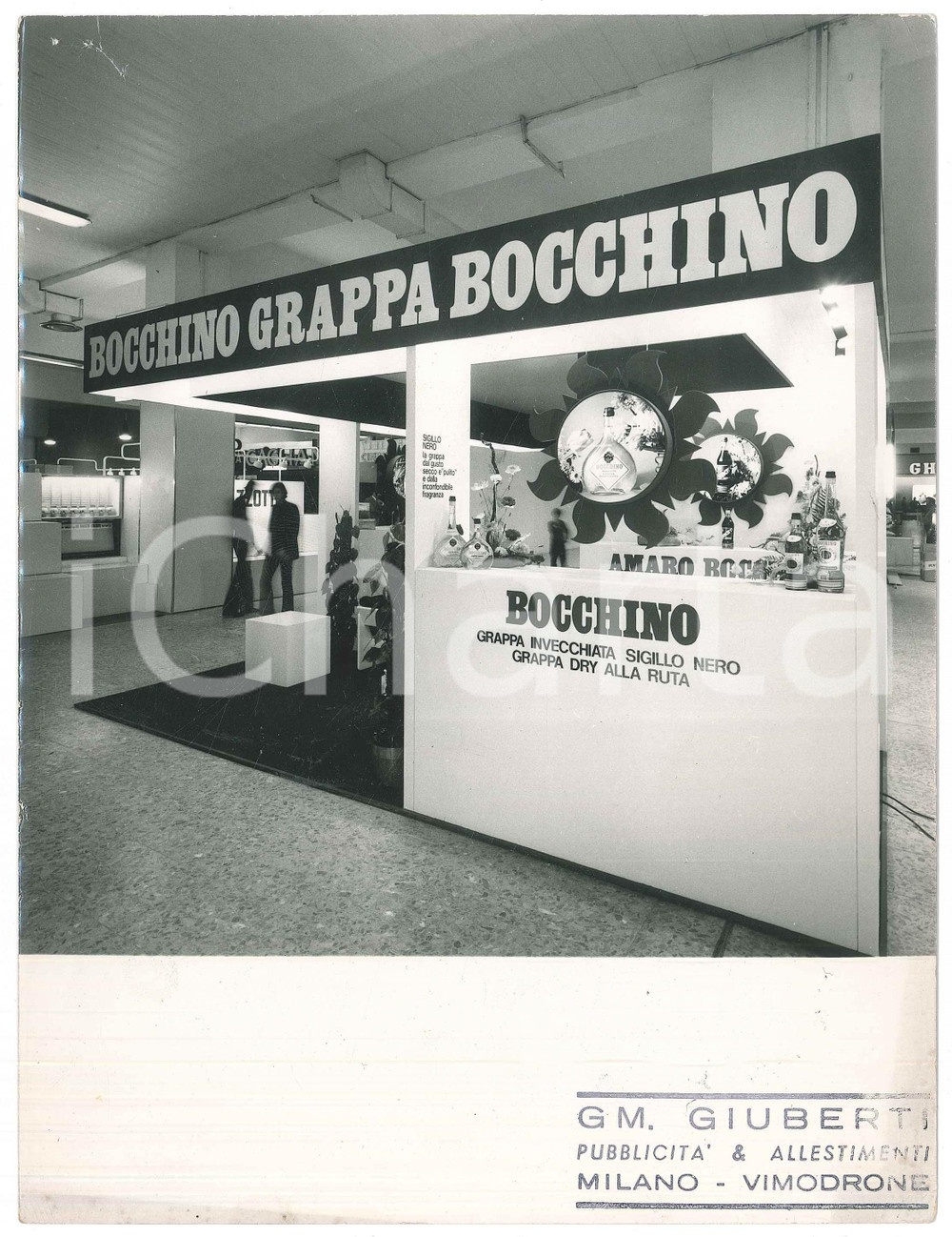 Fotografia d epoca originale 1971 FIERA DI MILANO ? Stand GRAPPA BOCCHINO Foto 18x24 cm 1
