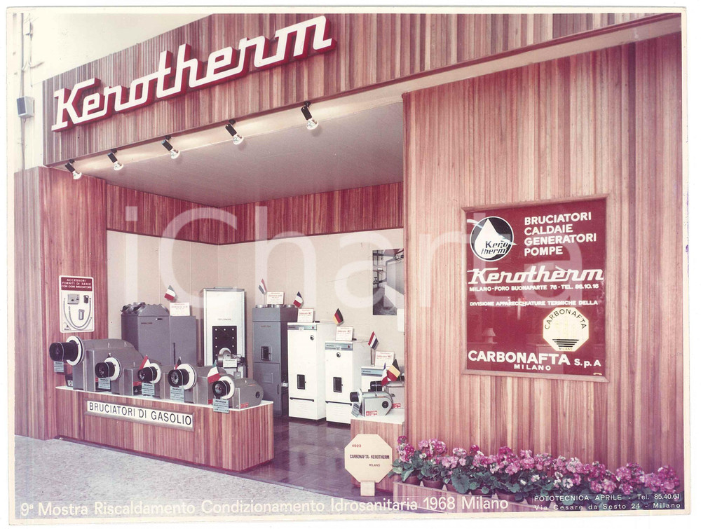 Fotografia d epoca originale 1968 MILANO  9 Mostra riscaldamento condizionamento KEROTHERM Stand  Foto 1