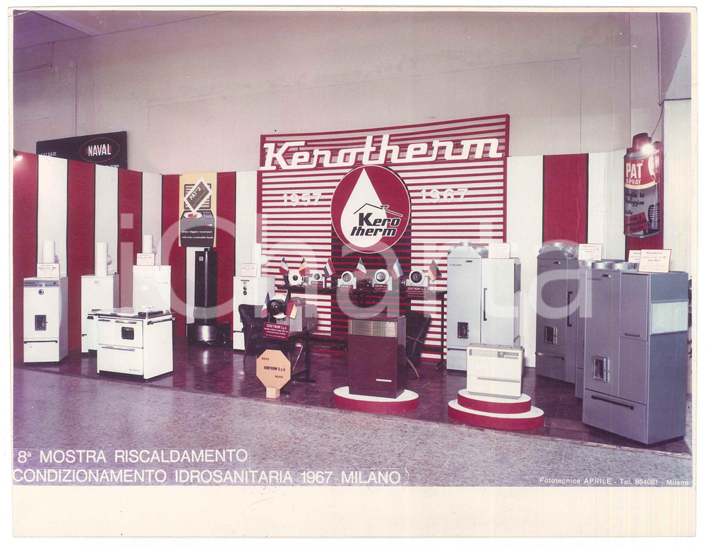 Fotografia d epoca originale 1967 MILANO  8 Mostra riscaldamento condizionamento KEROTHERM Stand  Foto 1