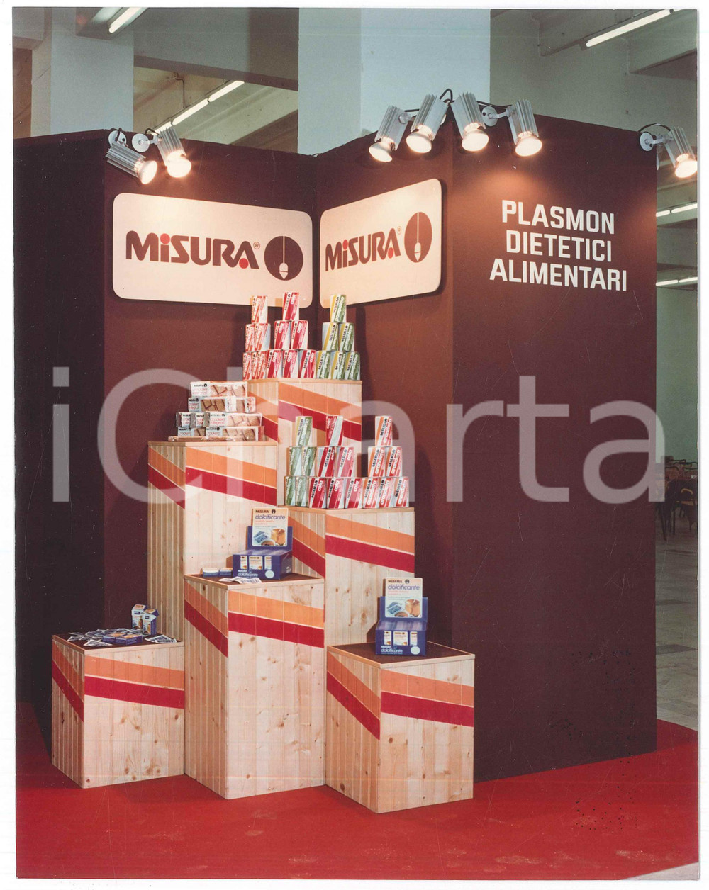 Fotografia d epoca originale 1975 ca ITALIA  FIERA Stand MISURA Display prodotti  Foto 19x25 cm 1