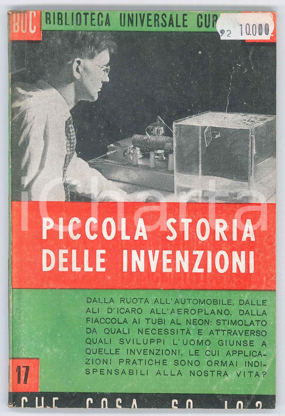 Libro, pubblicazione d epoca 1950 Antonella PERUGINI Piccola storia invenzioni BIBLIOTECA UNIVERSALE CURCIO 1