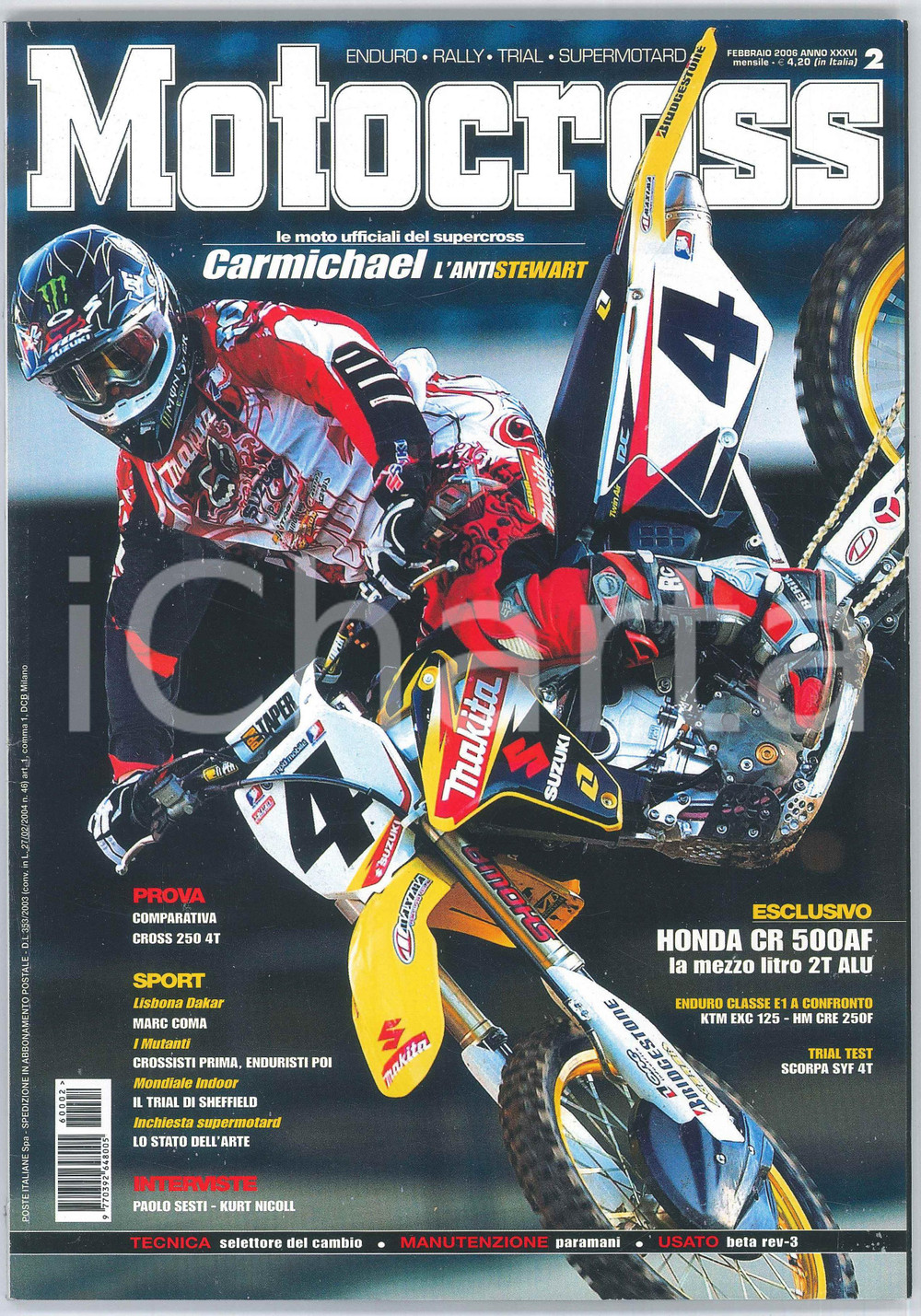 Giornale, rivista storica 2006 MOTOCROSS Anno XXXVI n.2  L antistewart Ricky CARMICHAEL Rivista 1