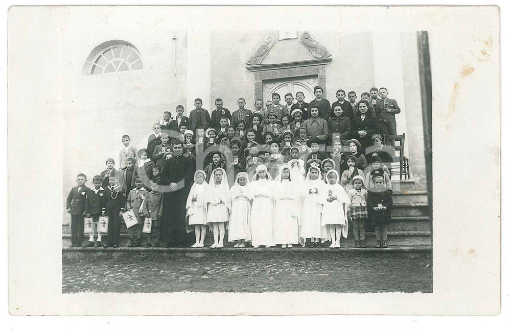 1920 ca COSTUME ITALIA Prima Comunione - Gruppo di bambini *Foto 14x9 (1)