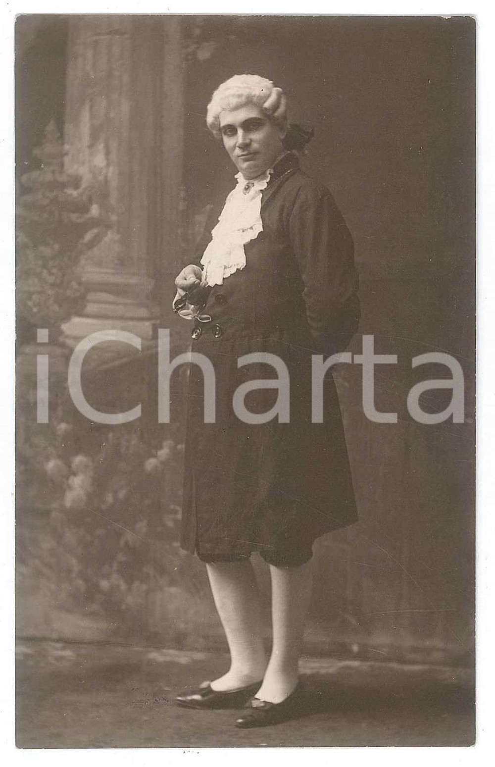 Fotografia d epoca originale 1922 CEVA CN TEATRO  Attore in costume storico Foto con AUTOGRAFO 1
