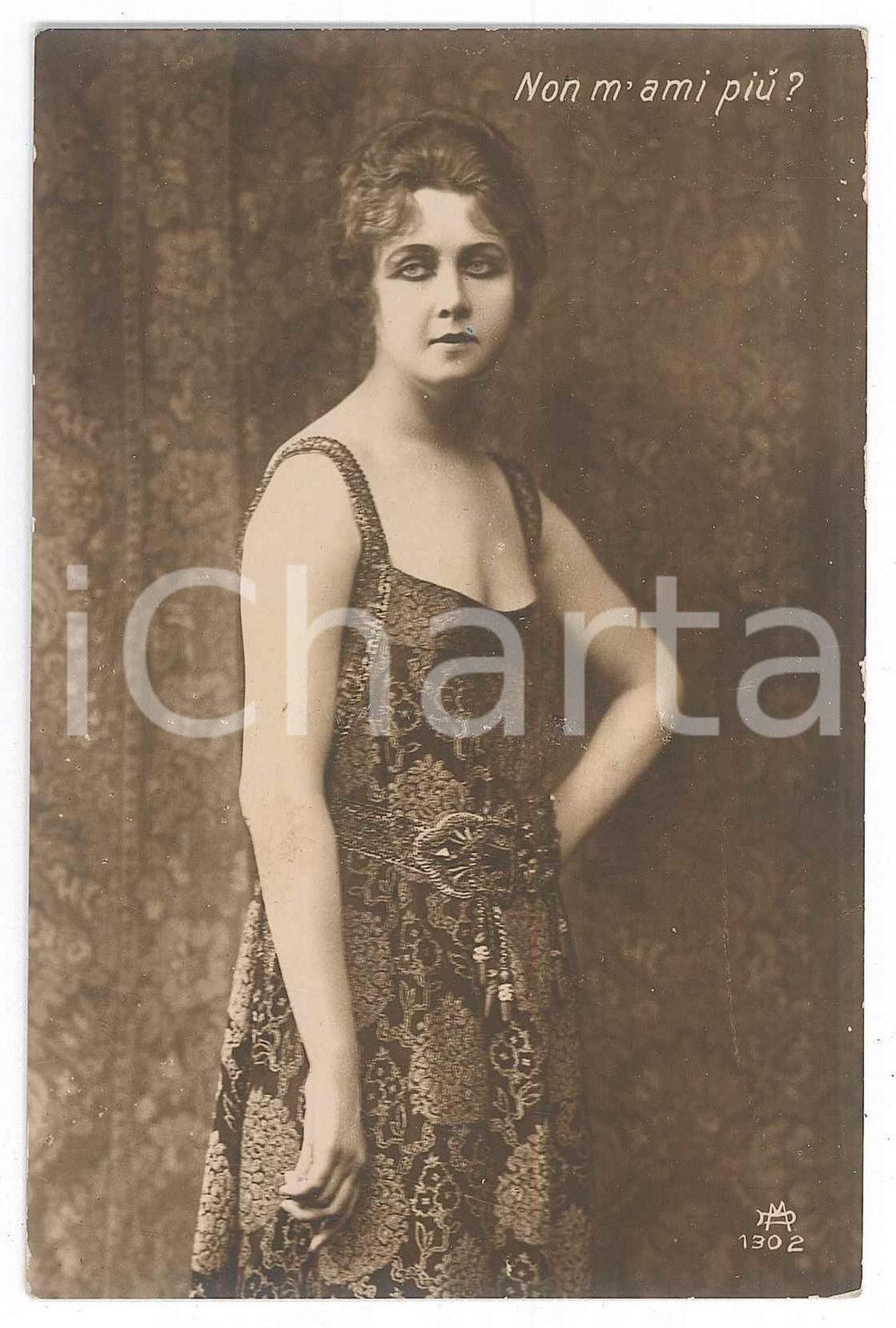 Cartolina originale da collezione 1910 ca ITALIA  COSTUME  Non m ami piÃ¹?  Cartolina attrice FP NV 1