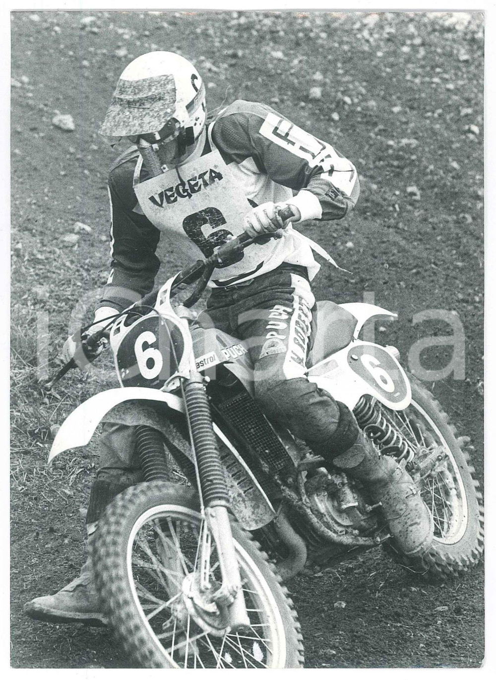 Fotografia d epoca originale 1981 NEMBRO Campionato italiano MOTOCROSS Moto PUCH Foto 12x18 cm 1