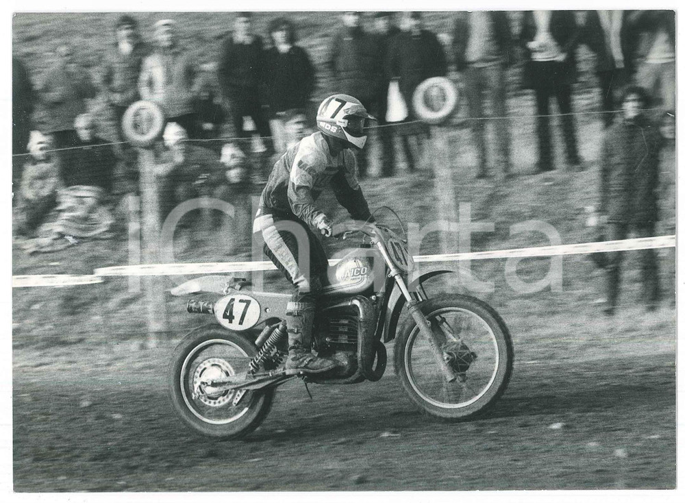 Fotografia d epoca originale 1981 NEMBRO Campionato italiano MOTOCROSS Moto MAICO Foto 18x12 cm 1 1