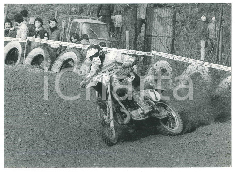 Fotografia d epoca originale 1981 NEMBRO Campionato italiano MOTOCROSS Moto MAICO Foto 18x12 cm 1
