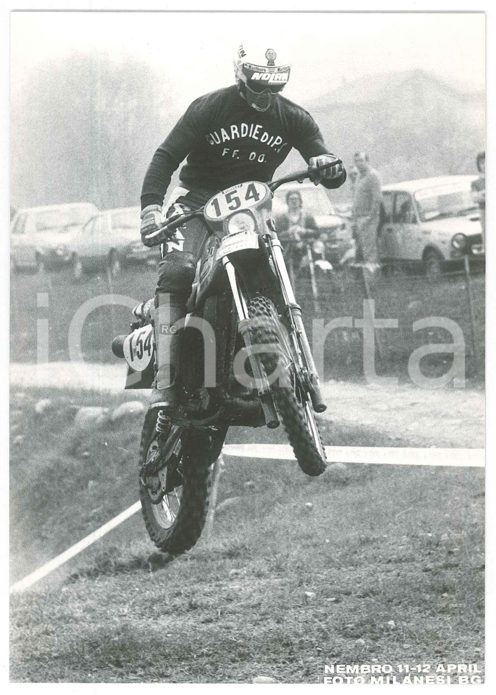 Fotografia d epoca originale 1981 NEMBRO Campionato italiano MOTOCROSS Guardie di Pubblica Sicurezza  Foto 1 1