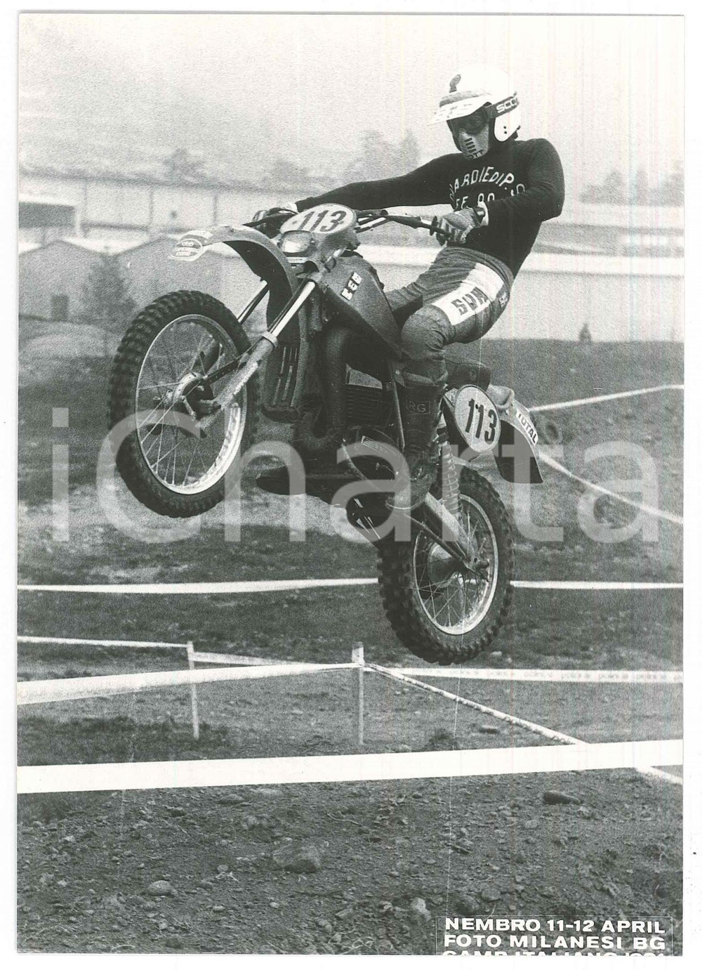 Fotografia d epoca originale 1981 NEMBRO Campionato italiano MOTOCROSS Guardie di Pubblica Sicurezza  Foto 2 1