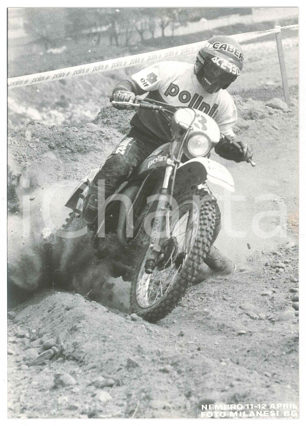 Fotografia d epoca originale 1981 NEMBRO Campionato italiano MOTOCROSS Moto POLINI Foto 12x18 cm 4 1