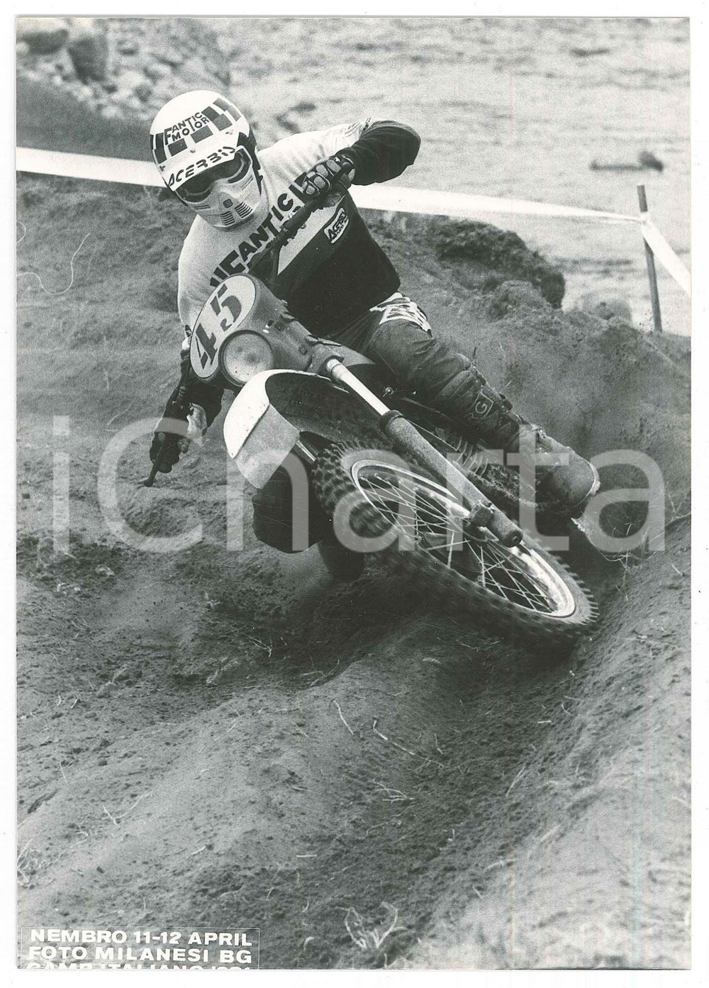 Fotografia d epoca originale 1981 NEMBRO Campionato italiano MOTOCROSS Foto 12x18 cm 3 1