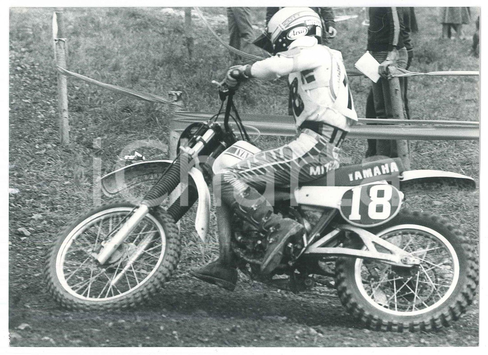 Fotografia d epoca originale 1981 NEMBRO Campionato italiano MOTOCROSS Moto YAMAHA Foto 18x12 cm 1