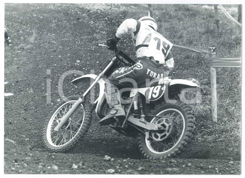Fotografia d epoca originale 1981 NEMBRO Campionato italiano MOTOCROSS Moto APRILIA Foto 18x12 cm 1