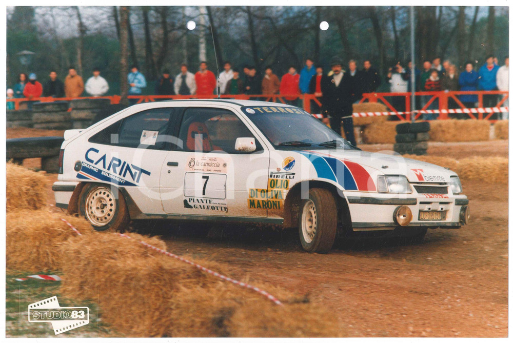 Fotografia d epoca originale 1985 ca RALLY  ITALIA Memorial Dino PARDINI Team Terrosi OPEL KADETT E GSI Foto 1