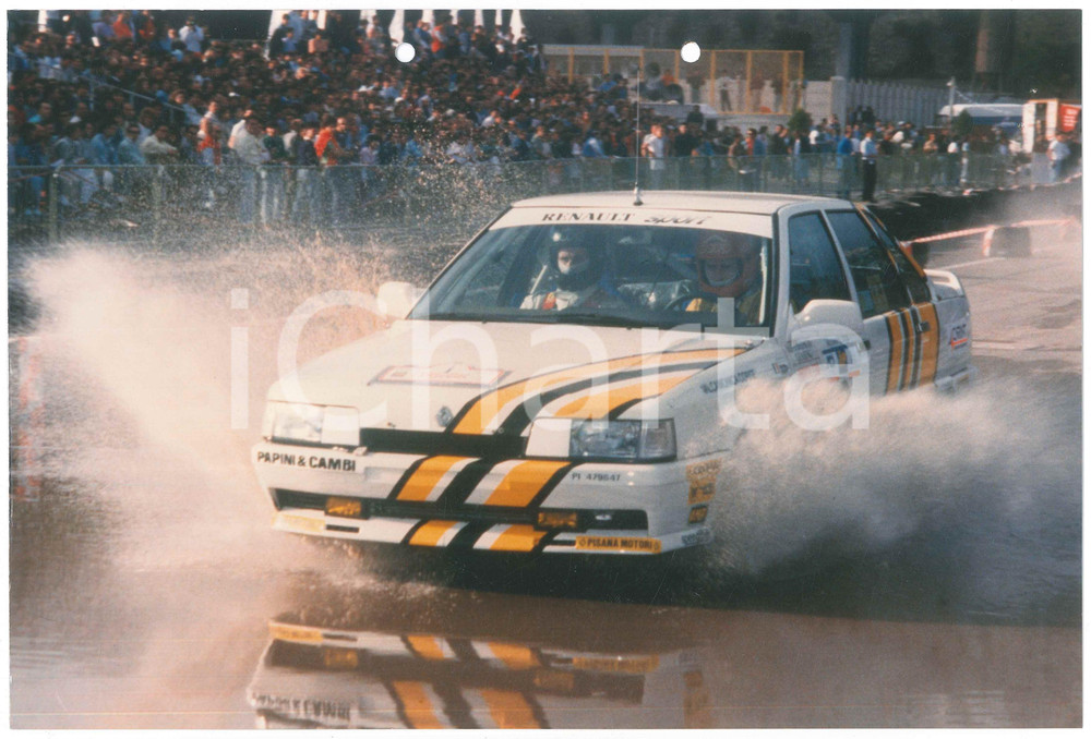 Fotografia d epoca originale 1990 ca ITALIA  RALLY Renault 21 Turbo  Foto 30x20 cm 1