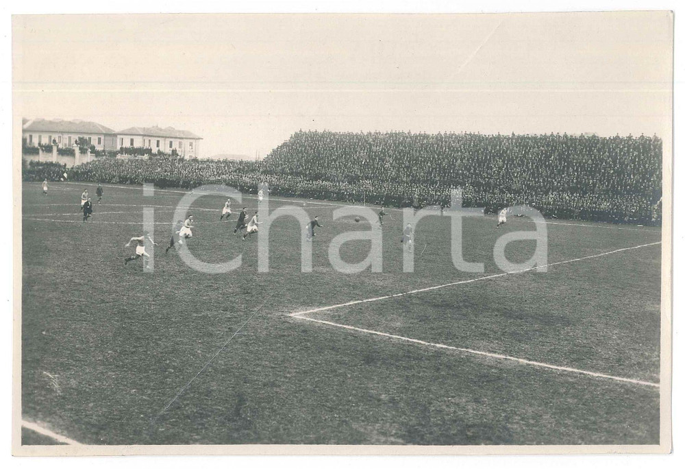 Fotografia d epoca originale 1924 MILANO CALCIO  Amichevole ITALIASPAGNA 00  Azione Foto RARA 1