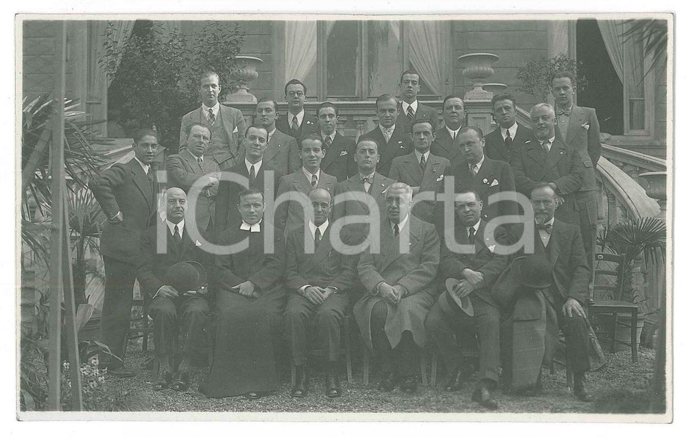 Fotografia d epoca originale 1934 s. l. Conferenza di S. VINCENZO  Ritratto di gruppo  Foto 14x9 cm 1