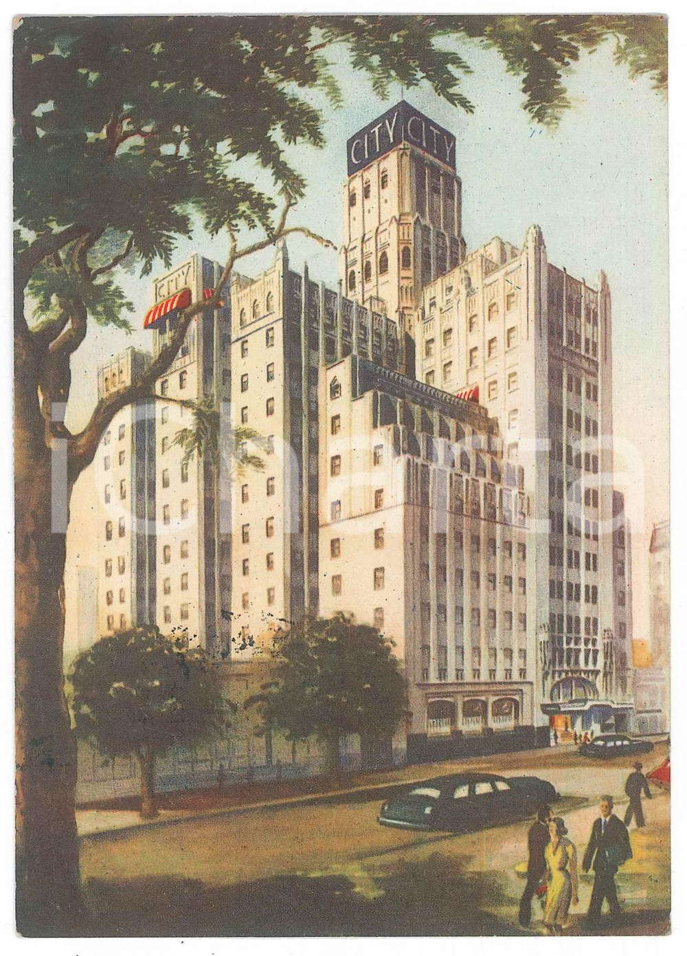 Cartolina originale da collezione 1936 BUENOS AIRES ARGENTINA City Hotel  Cartolina postale FG VG 1