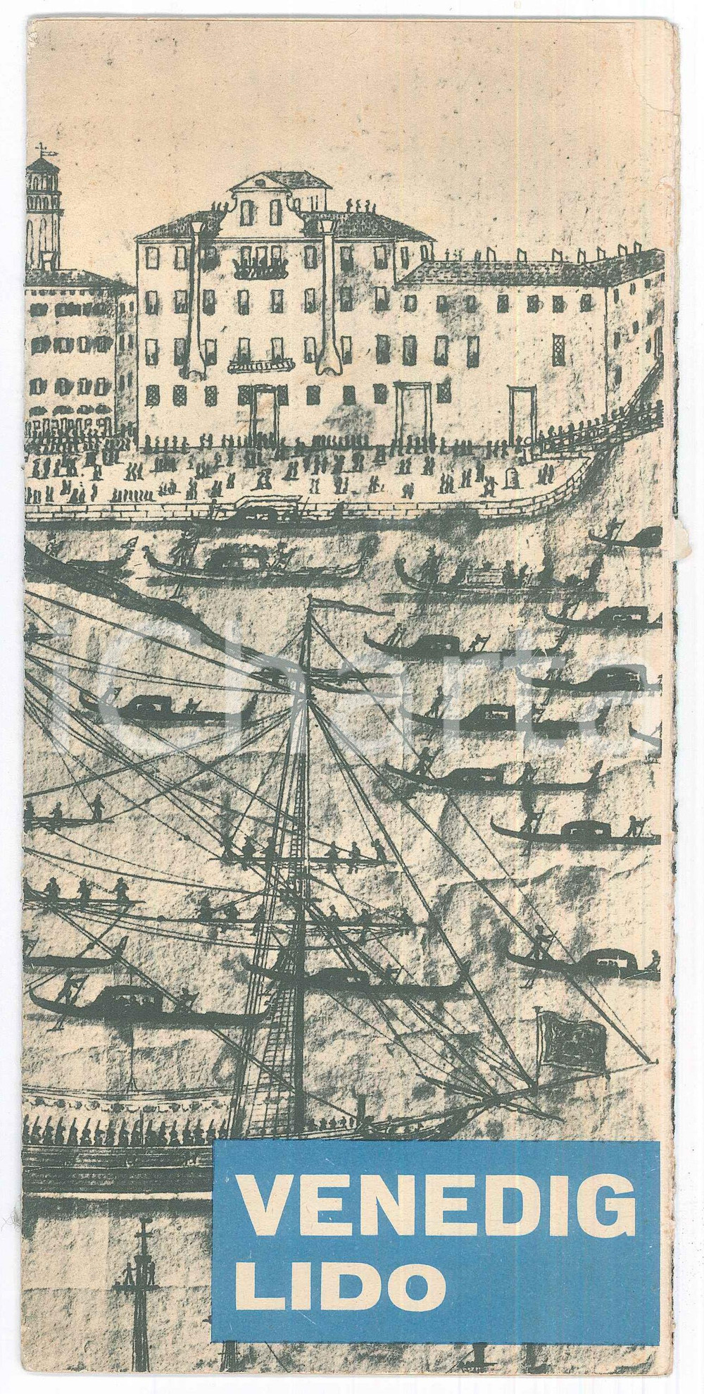 Materiale pubblicitario d’epoca 1960 ca TURISMO  VENEZIA LIDO  Brochure illustrata DANNEGGIATA Deutsch 1