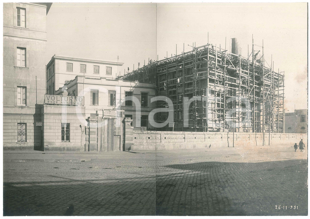 1931 NAPOLI Cantiere centrale termica ENTE AUTONOMO VOLTURNO Foto panoramica 1