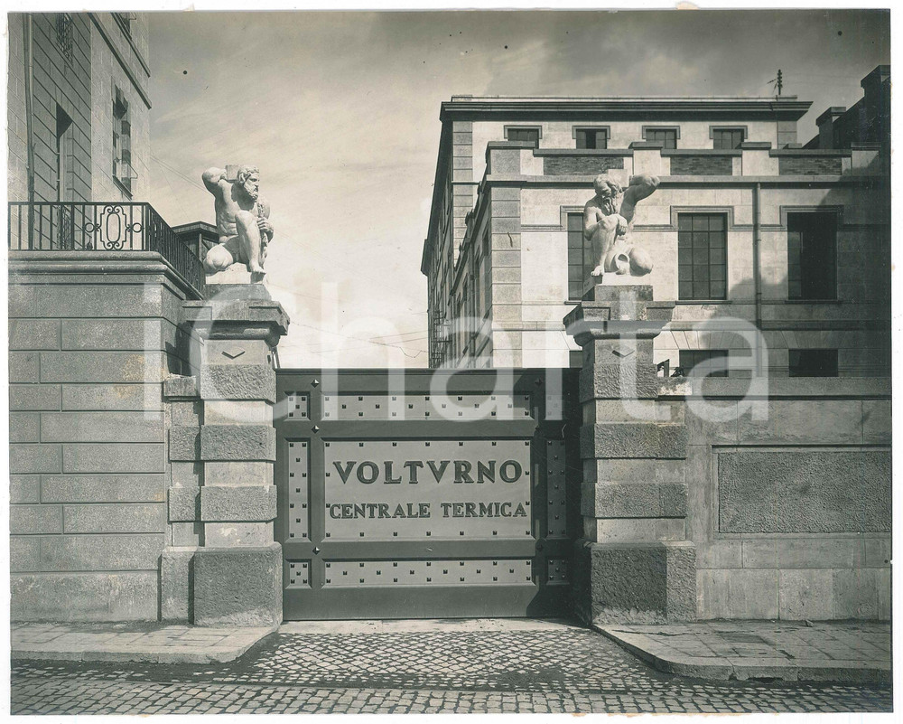 Fotografia d epoca originale 1932 NAPOLI Via Reggia di Portici ENTE AUTONOMO VOLTURNO Ingresso centrale 1
