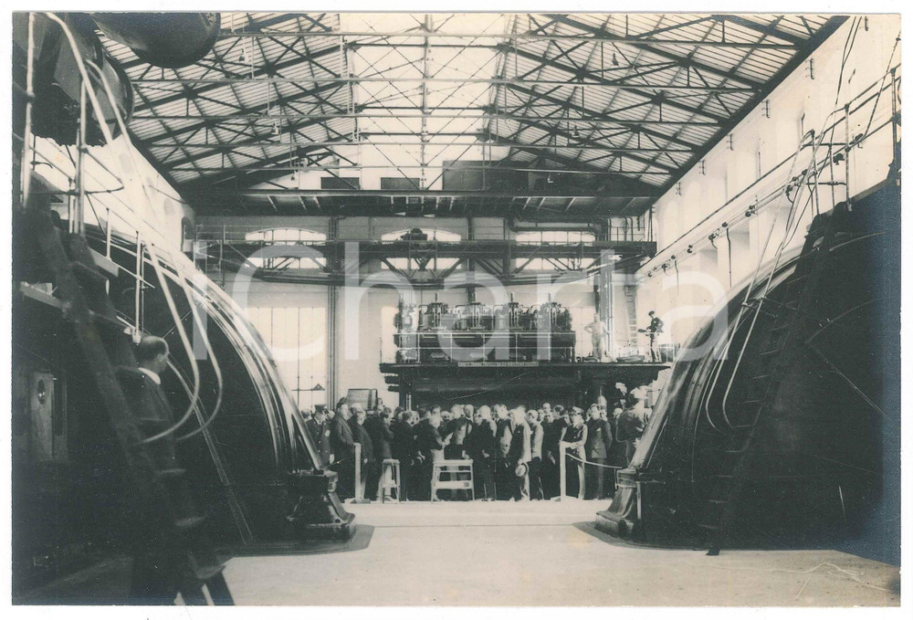 Documento originale, autentico 1932 NAPOLI Inaugurazione centrale termica ENTE AUTONOMO VOLTURNO Foto 23x15 1