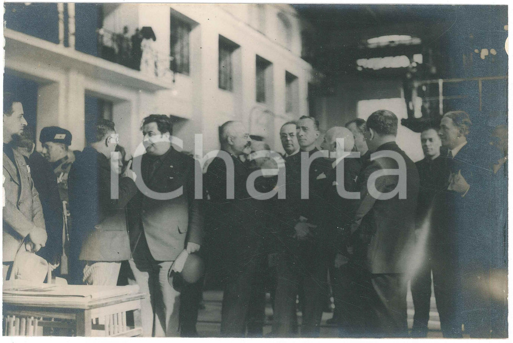 Documento originale, autentico 1932 NAPOLI Inaugurazione centrale termica ENTE AUTONOMO VOLTURNO Foto 22x15 cm 1