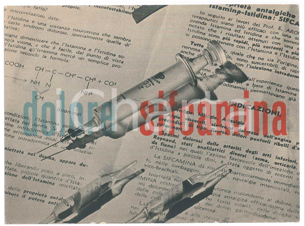 1948 FARMACEUTICA MILANO Laboratori SIFCA - SIFCAMINA antidolorifico *Pubblicità