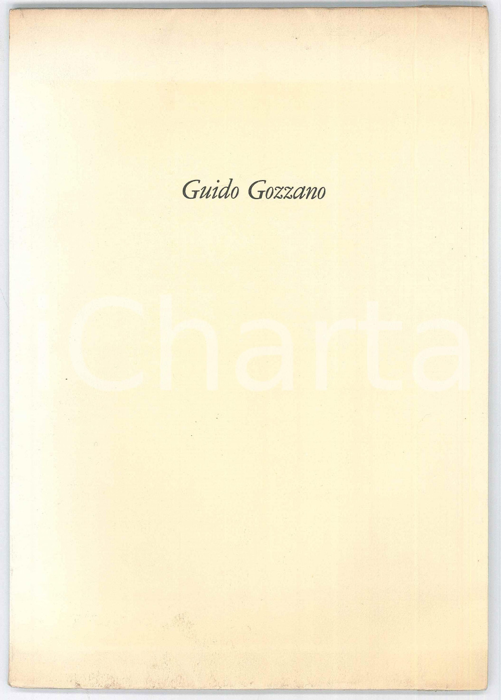 Libro, pubblicazione d epoca 1966 Gianni OBERTO Giovanni GETTO  Guido Gozzano  Ed. Garzanti 46 pp. 1
