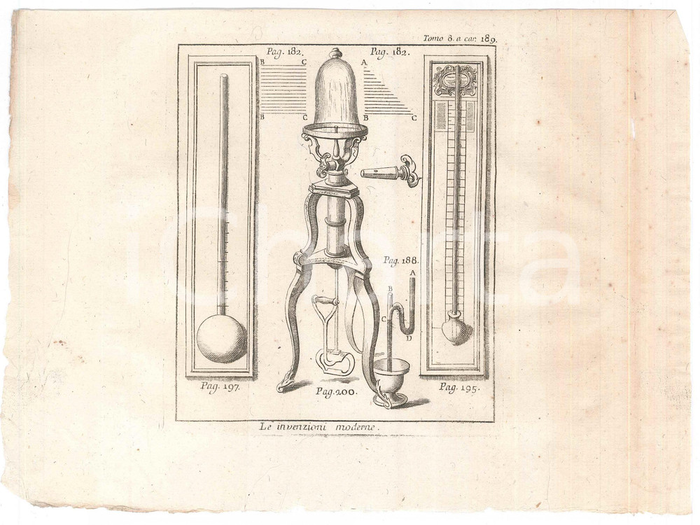 Stampa, bozzetto originale 1800 ca LO SPETTACOLO DELLA NATURA  Le invenzioni moderne Stampa tomo 8 1