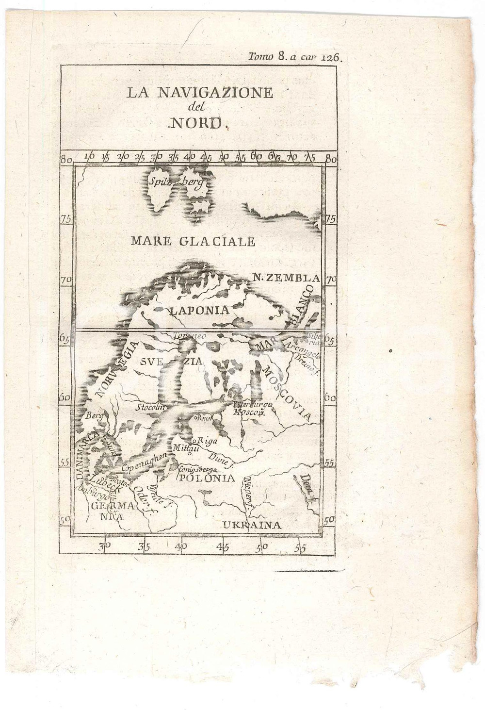Stampa, bozzetto originale 1767 LO SPETTACOLO DELLA NATURA  La bussola  La navigazione del Nord  Stampa 1